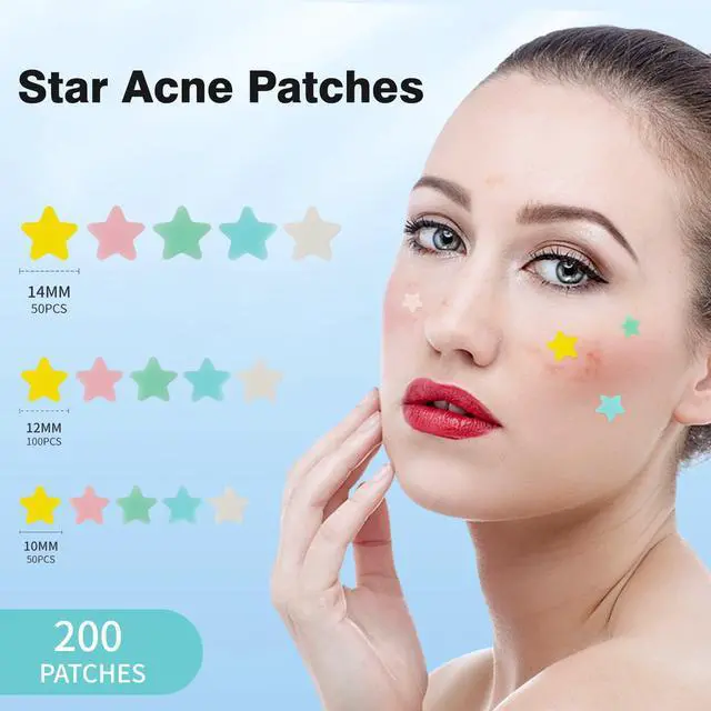 Alt view image 2 of 7 - QUSTERE Pimple Patches for Face, Hydrocolloid Acne Patches, Cute Star Zit Covers, Colorful Spot Stickers with Tea Tree, Salicylic Acid & Cica Oil| 3 Sizes (10mm, 12mm & 14mm) |200 Count