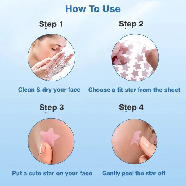 Alt view image 7 of 7 - QUSTERE Pimple Patches for Face, Hydrocolloid Acne Patches, Cute Star Zit Covers, Colorful Spot Stickers with Tea Tree, Salicylic Acid & Cica Oil| 3 Sizes (10mm, 12mm & 14mm) |200 Count