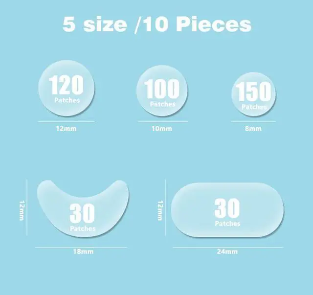 Alt view image 2 of 6 - ANNISHER 5 Size Acne Spot Dots Acne Pimple Patches for Covering Zits Blemishes Ultra Thin Spot Stickers for Face 10Pcs(450 Patches)