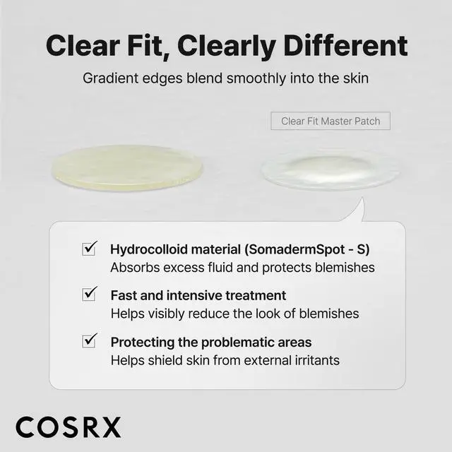 Alt view image 5 of 7 - COSRX Clear Fit Invisible Master Patch, Ultra-Thin Spot Cover (18 Counts) | Seamless Hydrocolloid Pimple Stickers for Invisible Spot Coverage, Quick & Easy Blemish Care, Korean Skin Care, Pore Care