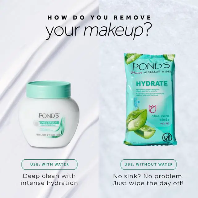 Alt view image 7 of 7 - PONDS Micellar Makeup Remover Wipes, Removes Waterproof Mascara, with Aloe Vera & Vitamin B3, Alcohol-Free Facial Cleansing Wipes for Dry Skin, 25 Count