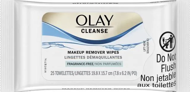 Main image of Olay Cleanse Makeup Remover Wipes, Fragrance Free, 25 count