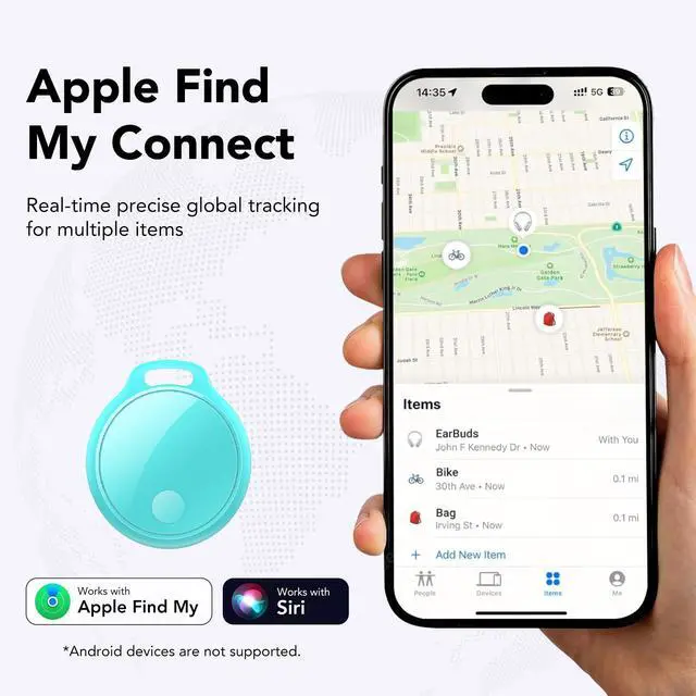 Alt view image 4 of 7 - Air Tracker Tags-4 Pack: Smart Bluetooth Tracker, Compatible with Apple Find My APP (iOS Only) Replaceable Battery, IP67 Waterproof, Suitable for Luggage, Wallets, Backpacks, Keys Tracking Tag