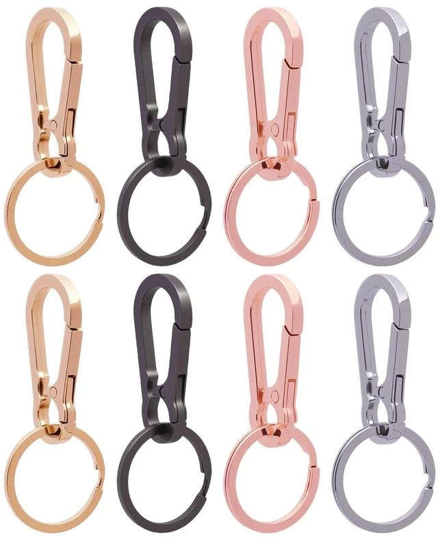 Main image of LOGJAM 8 PCS Metal Keychains for Women Men, Cute Cool Carabiner Key Chain Ring Clip Holder Organizer Key Finder for Home Car Accessories