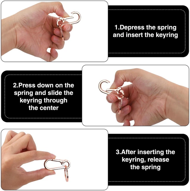 Alt view image 4 of 7 - LOGJAM 8 PCS Metal Keychains for Women Men, Cute Cool Carabiner Key Chain Ring Clip Holder Organizer Key Finder for Home Car Accessories