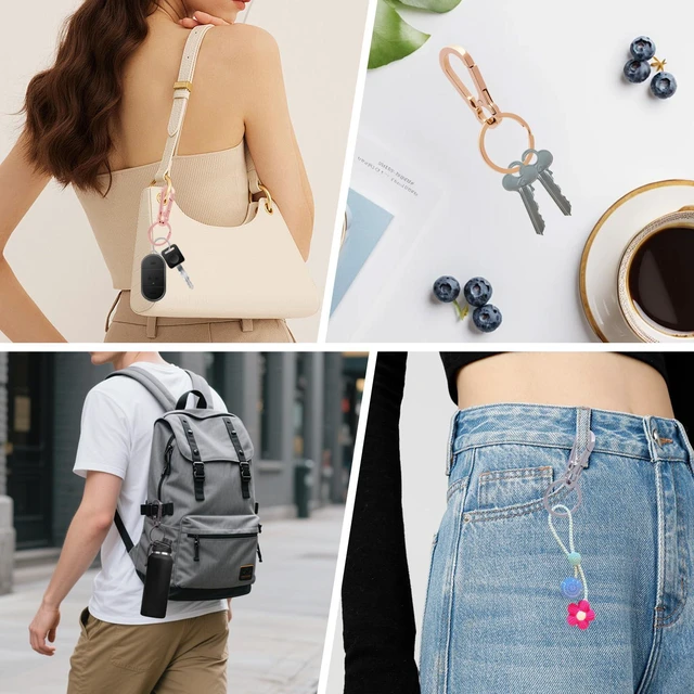 Alt view image 7 of 7 - LOGJAM 8 PCS Metal Keychains for Women Men, Cute Cool Carabiner Key Chain Ring Clip Holder Organizer Key Finder for Home Car Accessories