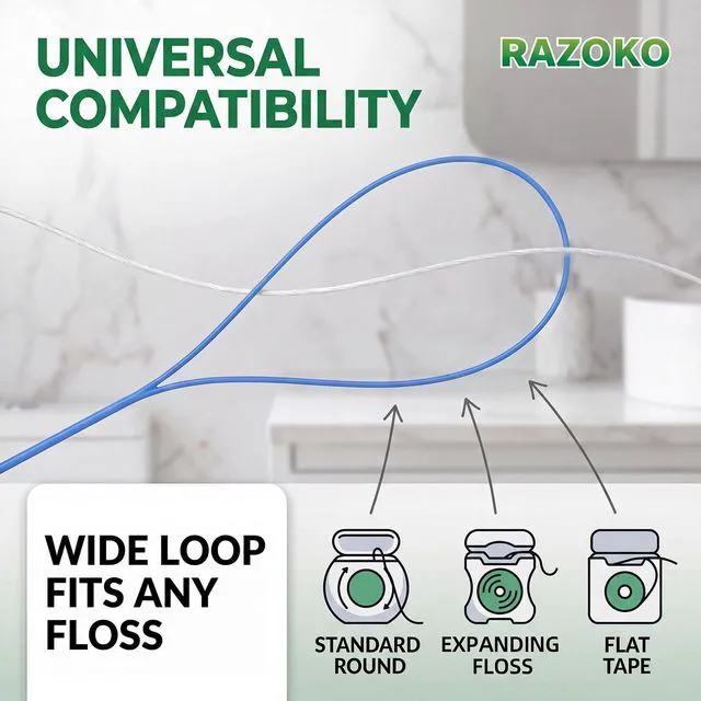 Alt view image 3 of 7 - RAZOKO Dental Floss Threaders for Braces & Orthodontic Care | 210 Count Nylon Threader with Travel Case for Bridges, Implants & Crowns