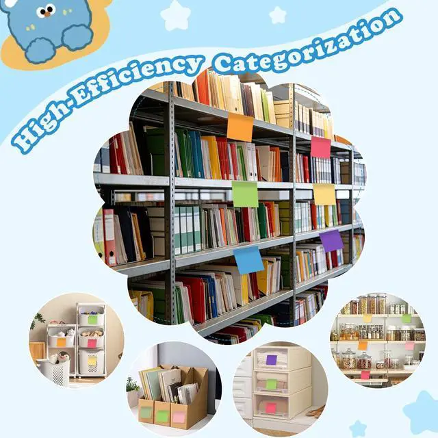Alt view image 3 of 5 - 3x3 Inch 8 Pack Self-Stick Sticky Notes, 480 Total Sheets, Colorful Memo Pads for Home, Office & School