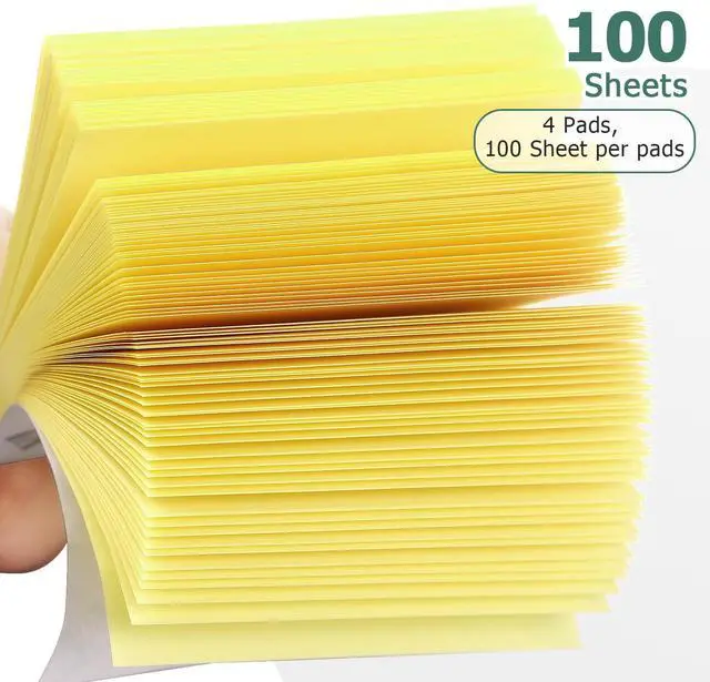 Alt view image 4 of 7 - Sticky Notes 3x3 in, Self-Adhesive Note, 4 Pads, 100 Sheets/Pad (Yellow) | Perfect for Home, Classroom, and Workplace Organization