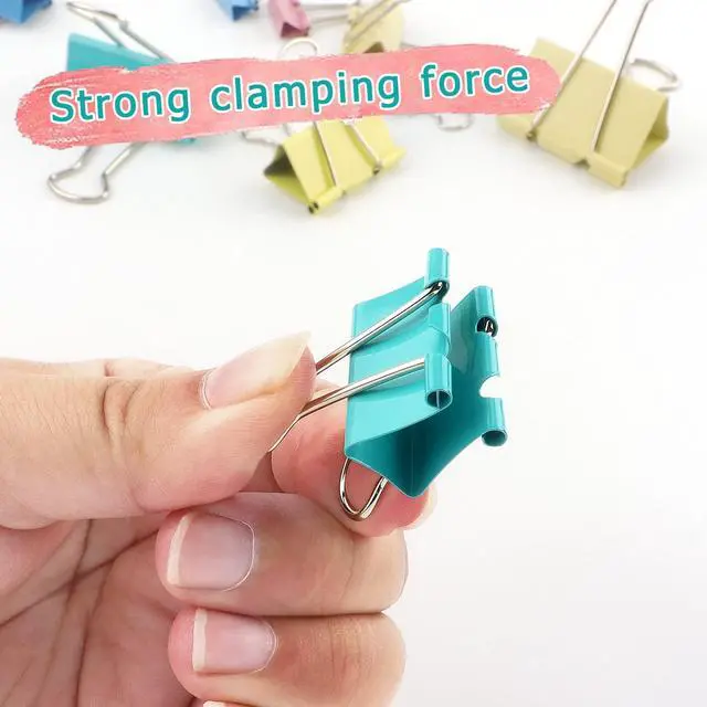 Alt view image 4 of 7 - ZZTX 48 Pack Small Binder Clips 1.0 Inches Assorted Colors | Paper Clamps Clips, Durable steel, Strong clip, Color-coded