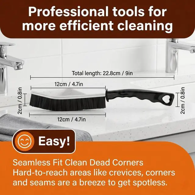 Alt view image 2 of 7 - 4 Pack Hard Bristle Crevice Cleaning Brushes Set Multipurpose Gap Grout Scrubber Small Scrub Brush Cleaning Tools for Shower Window Tracks Sliding Door Bathroom Sink Detailing Narrow Space Wash Toilet