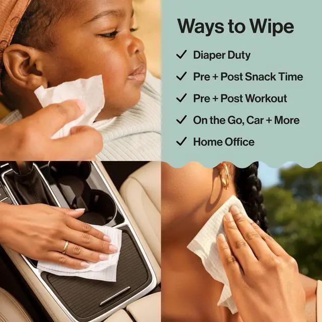 Alt view image 4 of 7 - The Honest Company Multi-Use Baby Wipes, Terrazzo, 36 Count | Baby Wipes, 36 Ct. Hypoallergenic, Plant-Based, 99% Water, Dermatologist Tested, Compostable. For Sensitive Skin.