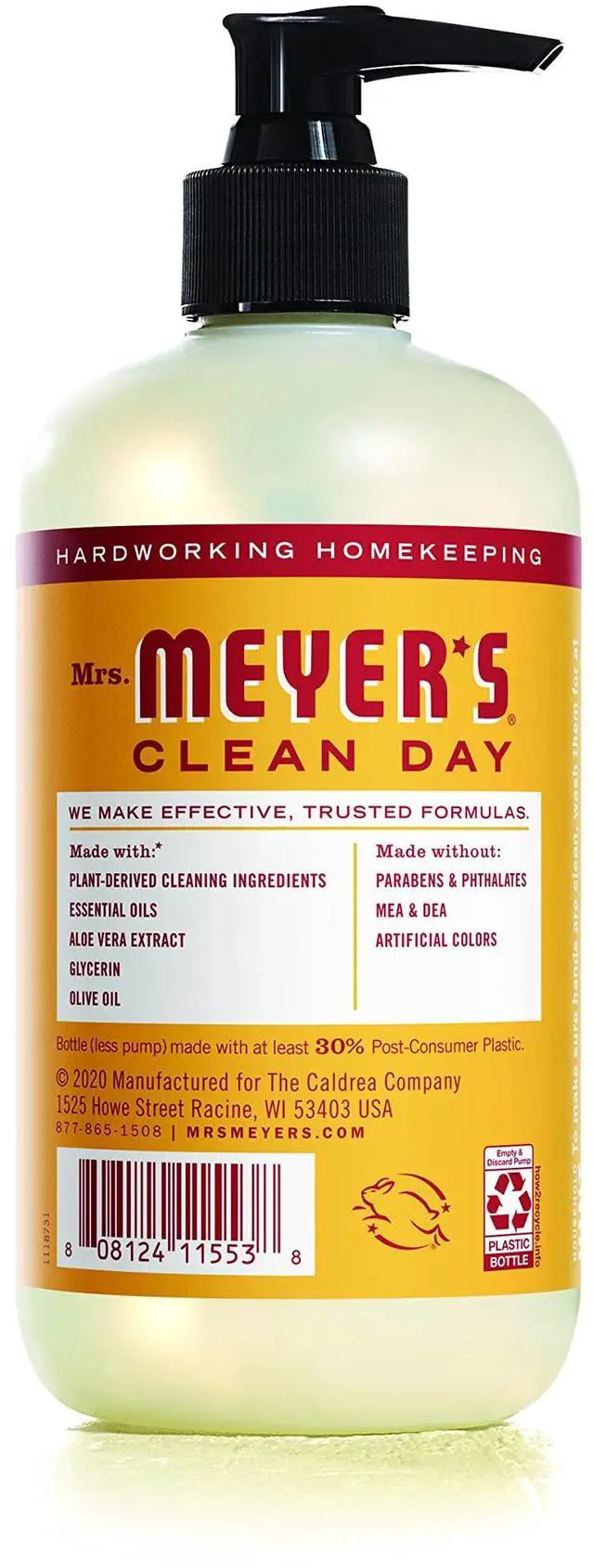 Alt view image 2 of 6 - MRS. MEYER'S CLEAN DAY Hand Soap, Clementine Scent, 12.5 Fl Oz Bottle (Pack of 2)