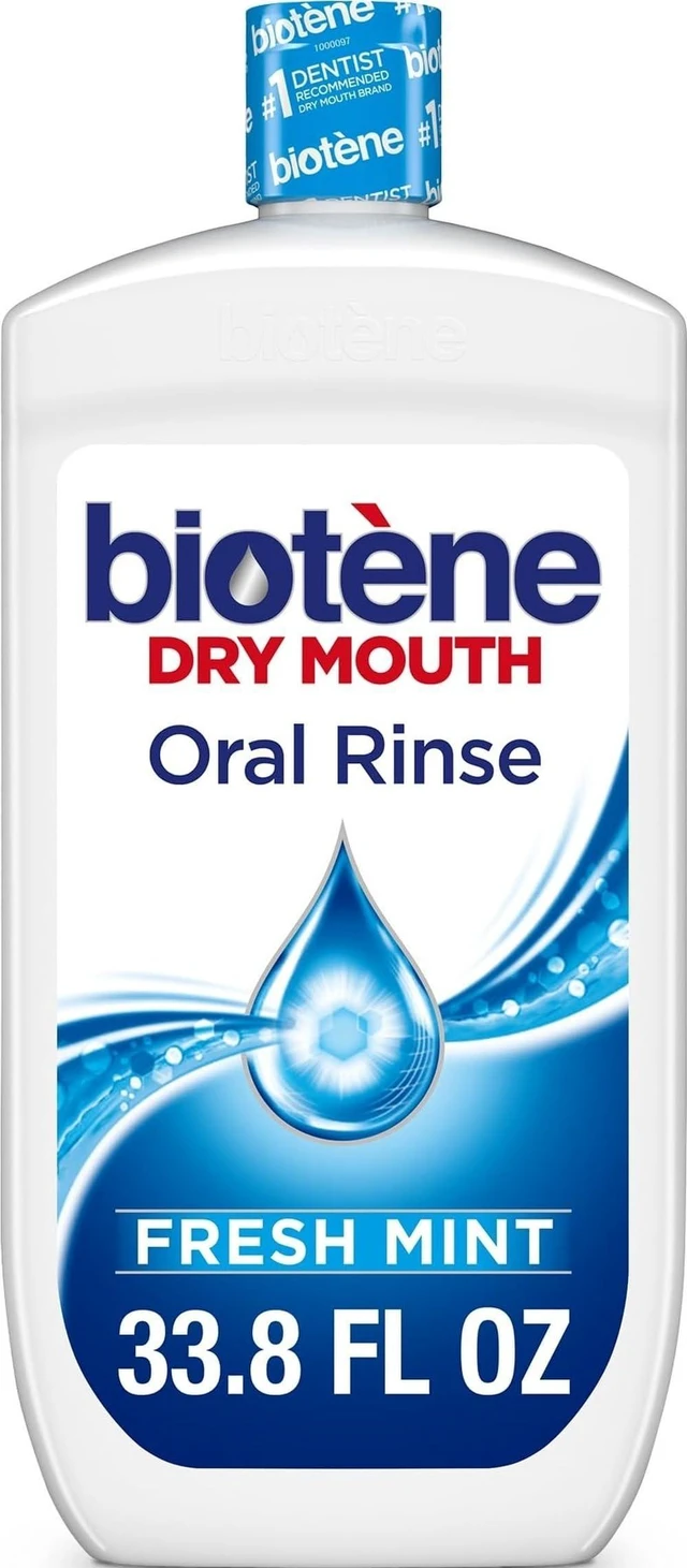 Main image of Biotene Oral Rinse Mouthwash for Dry Mouth, 33.8 fl oz | Breath Freshener and Dry Mouth Treatment, Fresh Mint, Alcohol-Free Mouthwash