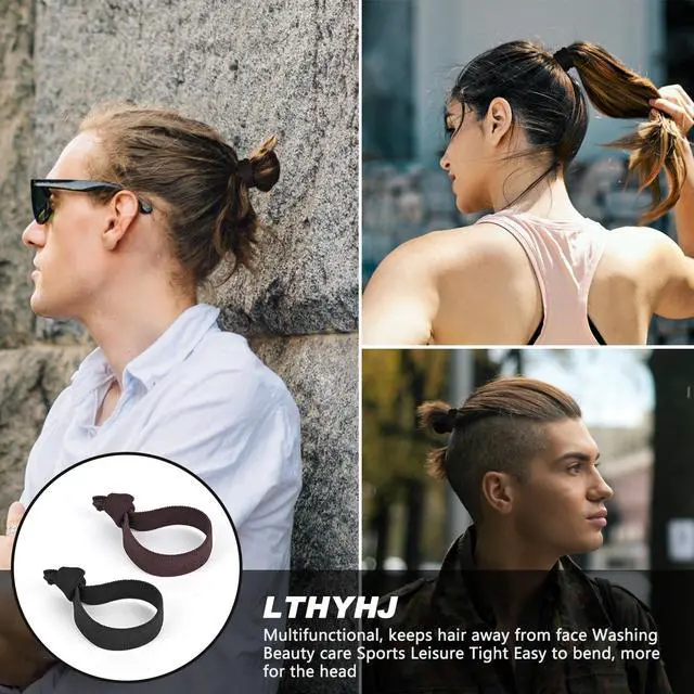 Alt view image 6 of 7 - Men's Metal Headband, Men's Neutral Black Wavy Spring Outdoor Sports 6-Piece Set, Headband for Men and Women, Suitable for Running, Cycling, Sports, Yoga
