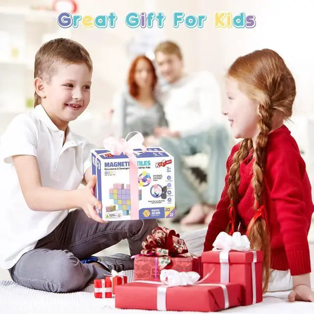 Alt view image 7 of 7 - Magnetic Building Blocks Toys fo Girls Boys Age 3-5 5-7 4-8 | Macaron Magnetic Blocks Stem Sensory Toys, Preschool Learning Activities Birthday for 3 4 5 6 7 Year Old Boys Girls