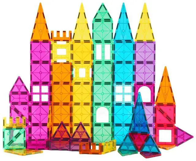 Main image of STEM Magnetic Tiles 70PCS Educational Toys for Kids Ages 3-8, Montessori Sensory Magnet Blocks for Toddlers, Classroom & Home Construction Kit