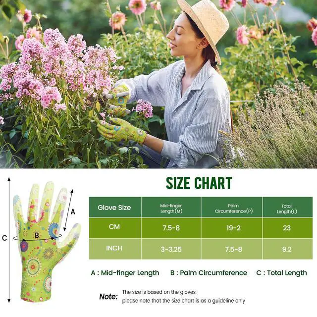 Alt view image 2 of 7 - 6 Pairs Gardening Gloves - 6 Pairs Gardening Gloves for Women Garden Gloves with Super Grip Breathable Rubber Coated Garden Gloves(3 colors)
