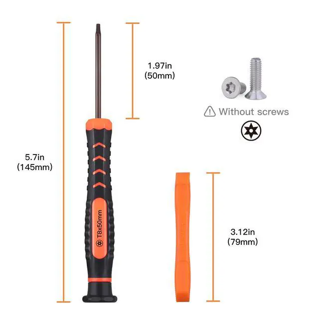Alt view image 7 of 7 - Single Precision Screwdriver, T8/P5/Y00/T5/T6/T9/T15 Torx Security with a Spudger, Tool for Switch, PS3/4/5, Xbox, Wii, Laptop, Macbook, etc, to Repair, Clean, Replace Parts