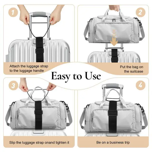 Alt view image 6 of 7 - Luggage Connector Straps for Suitcases, Adjustable Add-a-Bag Belt 2 Pack | Multi-Use Strong Elastic Fastening Luggage Straps, Attach Carry-On, Backpack & Handbag, Hands Free Travel Essential, Black