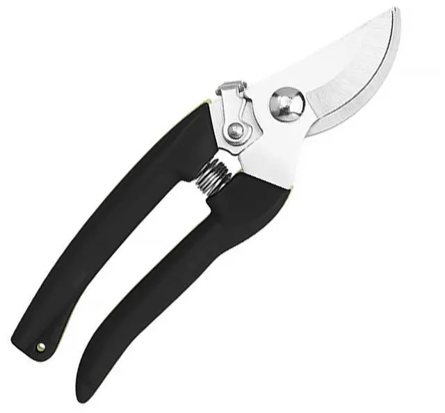 Main image of Curve Gardening Scissor with Sharp Stainless Steel Blade Garden Shears for Cutting Flowers Trimming Plants of Yard Florist Flower Rose Herb Hedge Bonsai and Fruits Picking (Black Handle)