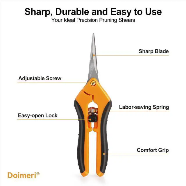 Alt view image 3 of 7 - 2 Pack Pruning Shears, 6.5 Gardening Scissors with Sharp Stainless Steel Blades and Comfort Grip, Perfect for Fine Pruning, Plants/Bonsai Clipping, Ideal Gift for Plant Lovers