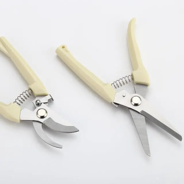 Alt view image 5 of 7 - 2-Piece Pruning Shears Set, Straight & Curved Bypass Garden Clippers, Professional Hand Pruners for Gardening, Fruit Picking, Flower Trimming, Bonsai, Vegetables, Vineyard