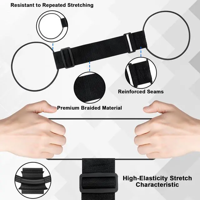 Alt view image 3 of 7 - 2 Pack Luggage Straps for Suitcases, Adjustable Bungee Elastic Belt | Adjustable Add A Bag Luggage Connector Straps for Suitcases, for Attaching Extra Bags Purse to Suitcase Handle,Easy to Travel