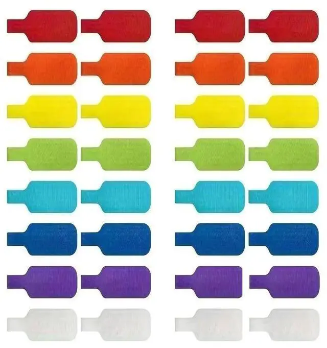 Main image of 32 PCS Cable Labels Multi-Color Wire Labels Write On Cord Tags for Wire Cable Tags Wire Markers Electrical Multicolored Handwriting