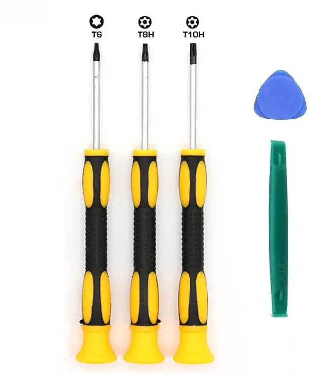 Main image of T6 T8H T10H Torx Screwdriver with Security Hole for Xbox One 360 PS3 PS4 Controller Repair Tool Kit with Spudger