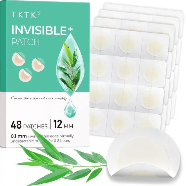 Main image of Pimple Patches, 12mm Invisible Acne Cover for Face with Salicylic Acid | 0.01cm Extra Thin Outer Edge for Daytime Wear, Hydrocolloid Zit Patch, for Blemish Pustule Whitehead Spot Coverage, 48 Count
