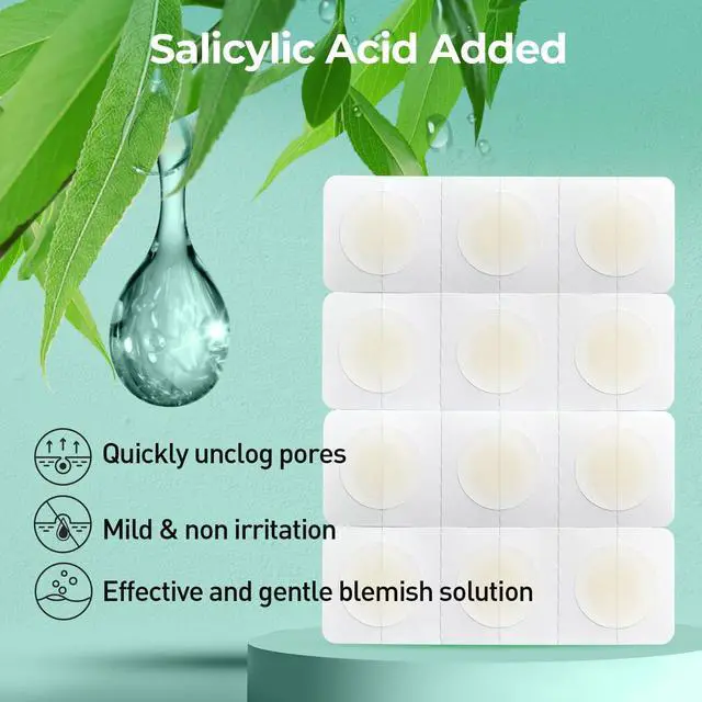 Alt view image 4 of 7 - Pimple Patches, 12mm Invisible Acne Cover for Face with Salicylic Acid | 0.01cm Extra Thin Outer Edge for Daytime Wear, Hydrocolloid Zit Patch, for Blemish Pustule Whitehead Spot Coverage, 48 Count