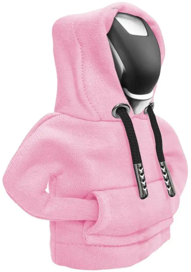 Main image of Pink Car Gear Shift Hoodie, Universal Mini Knob Hoodie for Cars Shifter, Cute Automotive Protector Decorations Gadgets for Women Men