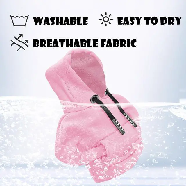 Alt view image 6 of 6 - Pink Car Gear Shift Hoodie, Universal Mini Knob Hoodie for Cars Shifter, Cute Automotive Protector Decorations Gadgets for Women Men