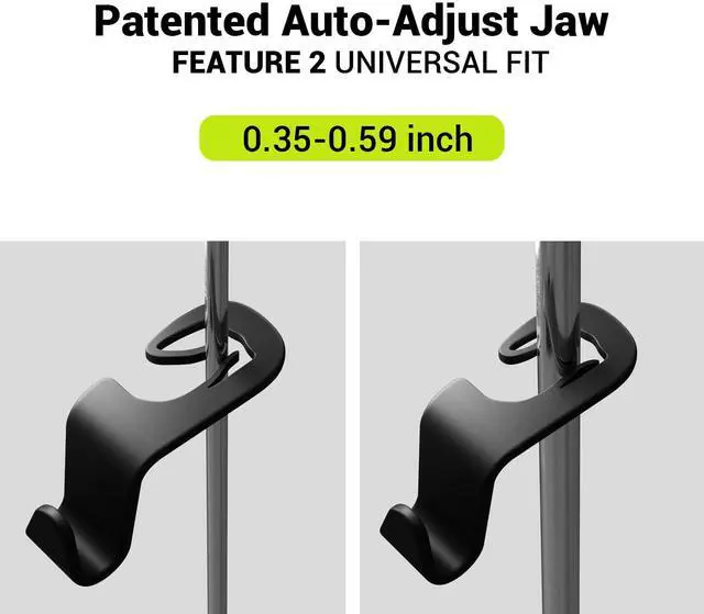 Alt view image 4 of 6 - Car Seat Headrest Hook 4 Pack,Purse Holder Hook for Car Organizers and Storage,Car Organization Accessories for Women Road Trip Essentials,Long