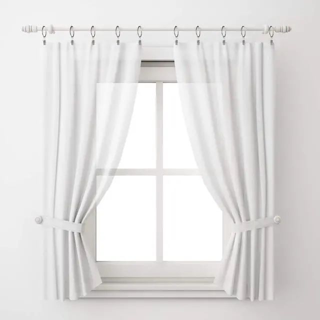 Alt view image 2 of 7 - 20 Pack Curtain Rings with Clips Hooks 1.5 in Diameter Rustproof | Metal Stainless Steel Drapery Rings for Tension Rod Bracket Eyelets Decorative Hanger, Fits 1.38 in Rods, Matte Silver