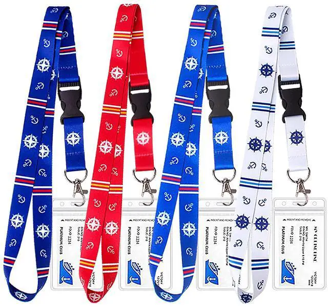 Main image of Cruise Lanyard for Ship Cards, 4 Pack Waterproof Cruise Lanyard with Detachable Buckle & ID Badge Holder for Cruises Ships Key Cards, Cruise Essentials 2025 & Must Have Accessories