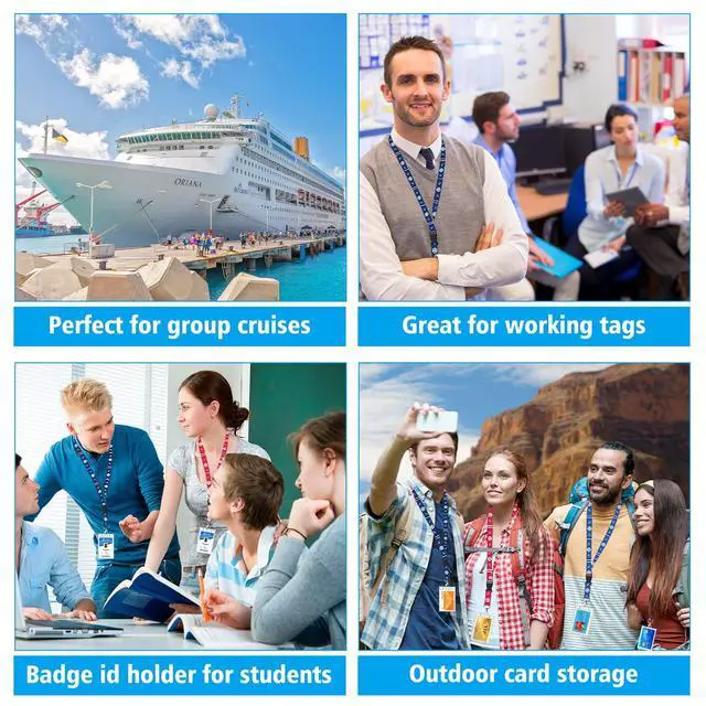 Alt view image 5 of 7 - Cruise Lanyard for Ship Cards, 4 Pack Waterproof Cruise Lanyard with Detachable Buckle & ID Badge Holder for Cruises Ships Key Cards, Cruise Essentials 2025 & Must Have Accessories