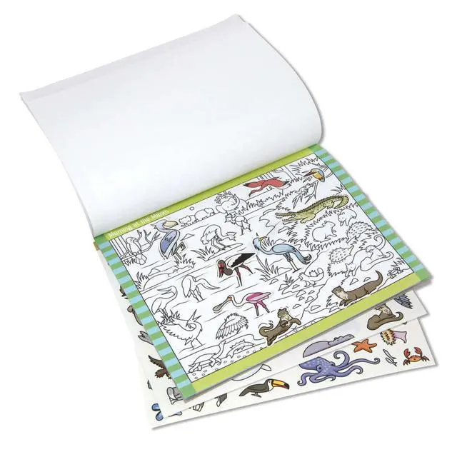 Alt view image 4 of 7 - Seek & Find Sticker Pad Animals, 400+ Stickers & 14 Scenes to Color, Search & Find Sticker Activity Pad for Coloring & Matching, Creative Learning Toys for Kids 4+ - FSC Certified