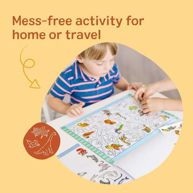 Alt view image 5 of 7 - Seek & Find Sticker Pad Animals, 400+ Stickers & 14 Scenes to Color, Search & Find Sticker Activity Pad for Coloring & Matching, Creative Learning Toys for Kids 4+ - FSC Certified