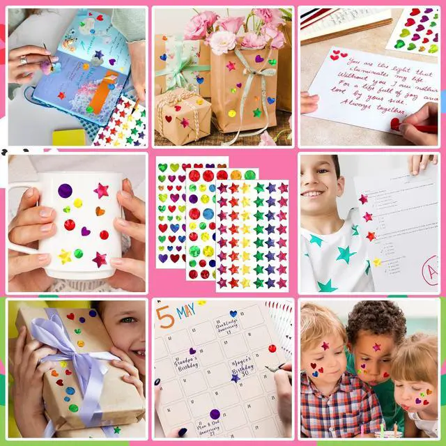 Alt view image 7 of 7 - 5130 Pcs Star Stickers for Kids Reward, Small Sparkly Holographic Stickers for School Classroom Teacher Student Supplies, Behavior Reward Charts and Creative DIY Crafts Decoration