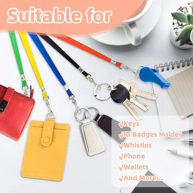 Alt view image 7 of 7 - 20PCS Lanyards for ID Badges - Badge Lanyard with Clip, 5 Colors | Lanyards Bulk for Keys, Wallet, Ship Cards & Whistles, Badge Holder Strap for Women, Men, Teacher, Cruise Essentials