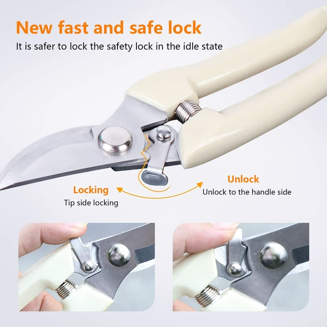 Alt view image 4 of 7 - Garden Scissors for Plant, Tip Pruning Shears for Cutting Flowers, Trimming Plants, Bonsai and Fruits Picking (Bypass Blade Pruner)
