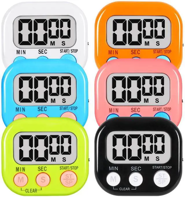 Main image of 6 Pack Digital Timer for Kids Classroom,Kitchen Timers for Cooking | Kitchen Timers for Cooking,Strong Magnetic,Loud Alarm,Large Screen,stopwatch timer