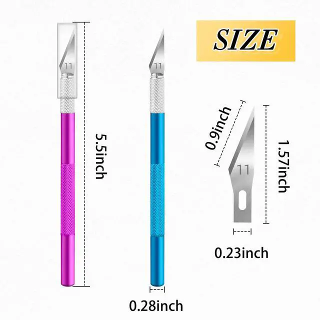 Alt view image 6 of 6 - Exacto Knife Hobby Knife 74 Pack with 4 Upgrade Sharp Hobby Knives and 70 Spare Exacto Knife Blades for Art, Scrapbooking,Stencil