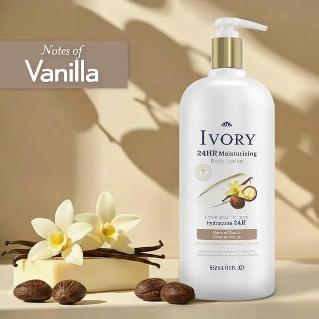 Alt view image 4 of 7 - Hand & Body Lotion, 24hr Moisturizing, Repairs Extra Dry Skin, All Day Hydration, Lightweight Formula, Absorbs Instantly, Perfect for Daily Use, Shea Butter Blend, Vanilla Scent, 18 fl oz
