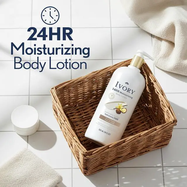 Alt view image 2 of 7 - Hand & Body Lotion, 24hr Moisturizing, Repairs Extra Dry Skin, All Day Hydration, Lightweight Formula, Absorbs Instantly, Perfect for Daily Use, Shea Butter Blend, Vanilla Scent, 18 fl oz
