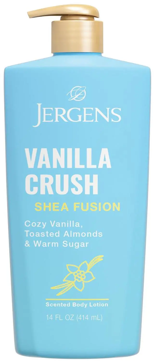 Main image of Jergens Shea Fusion Vanilla Crush Body Lotion, Dry Skin, 14 fl oz | Shea Butter and Vitamin E Moisturizing Lotion, Vanilla Scent, Dry Skin Relief, Women, Daily Hydration