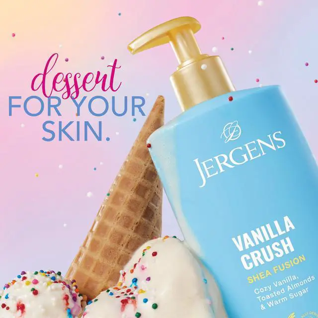 Alt view image 2 of 7 - Jergens Shea Fusion Vanilla Crush Body Lotion, Dry Skin, 14 fl oz | Shea Butter and Vitamin E Moisturizing Lotion, Vanilla Scent, Dry Skin Relief, Women, Daily Hydration