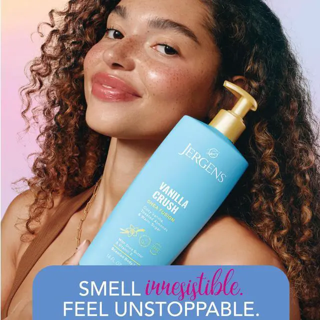 Alt view image 4 of 7 - Jergens Shea Fusion Vanilla Crush Body Lotion, Dry Skin, 14 fl oz | Shea Butter and Vitamin E Moisturizing Lotion, Vanilla Scent, Dry Skin Relief, Women, Daily Hydration